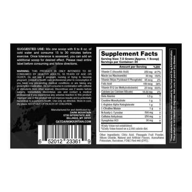 Dark Mountain 30 Servings / Mountain Melon Kodiak Pre-Workout BuiltAthletics